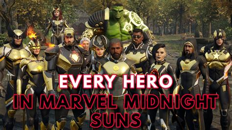 marvel midnight suns|marvel midnight suns character list.